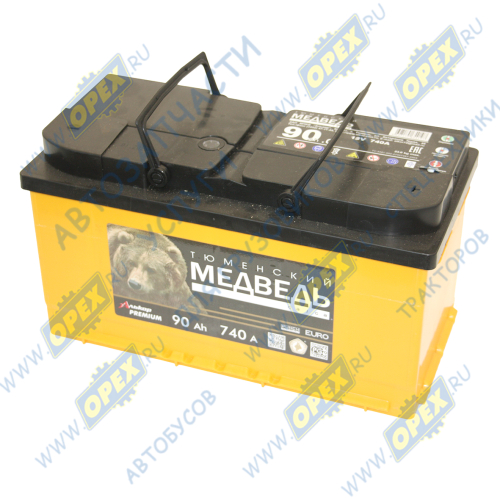 4607175659178 Аккумулятор (АКБ) обратная полярность 90 а/ч 353x175x190 MAN Neoplan (2002-2021), MB Sprinter (1995-2021); 740А Тюменский медведь